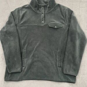 32 Degrees Heat Fleece Pullover Jacket Womens Sz M Green 1/4 Snap Collar